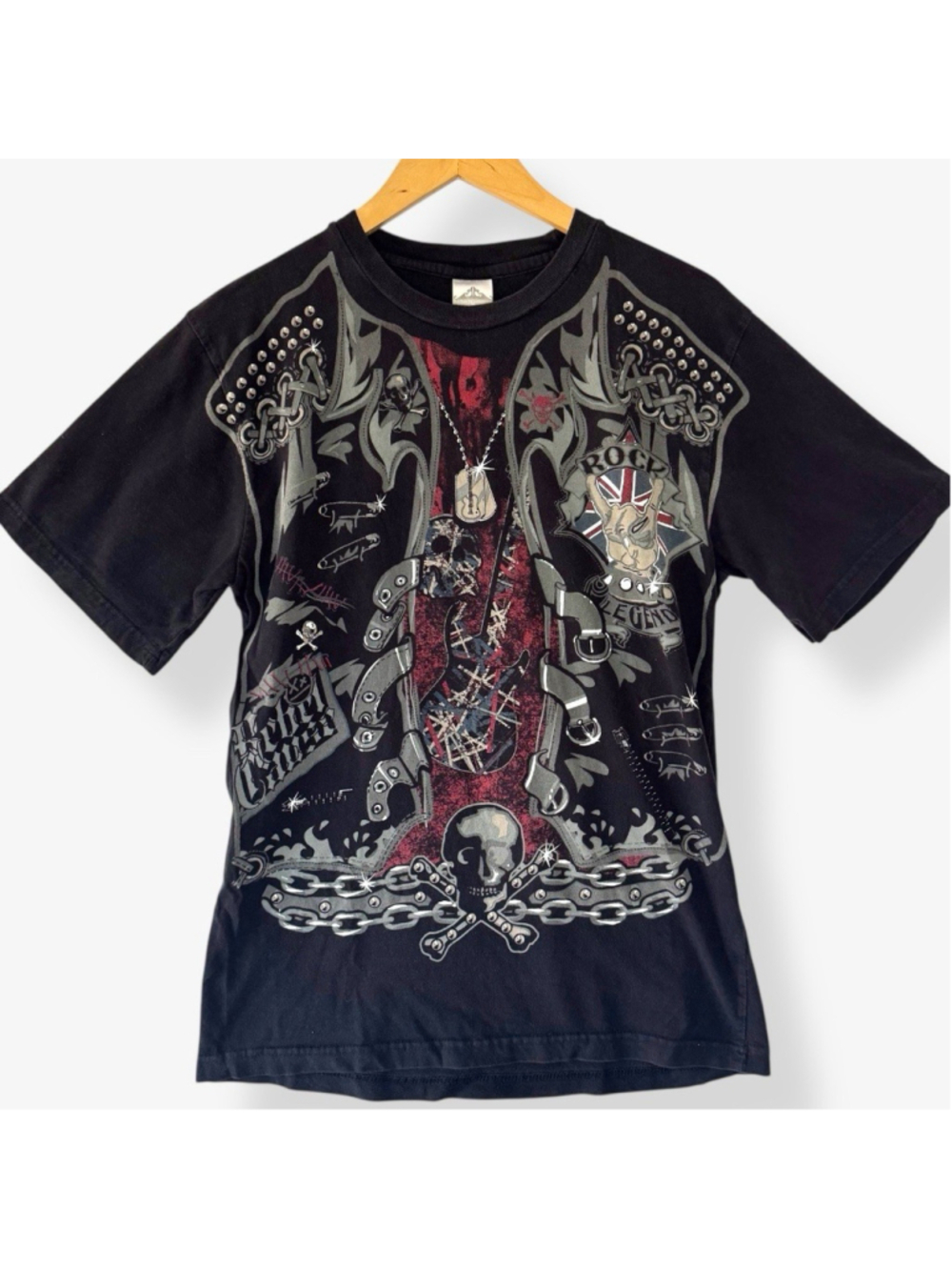 Rock Legend by Greensource Apparel T Shirt Adult Size M Metal Hard Skull Rock